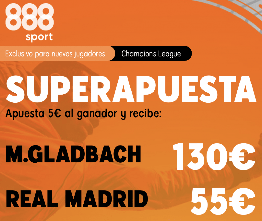 Supercuota Champions League Borussia MonchenGladbach - Real Madrid.