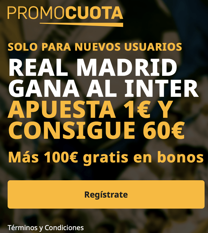 Supercuota betfair Champions League:  Real Madrid - Inter