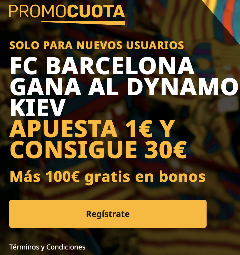 Supercuota betfair Champions League : Fc Barcelona - Dinamo de Kiev