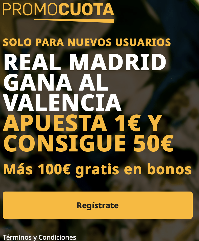 Supercuota betfair La Liga : Valencia - Real Madrid