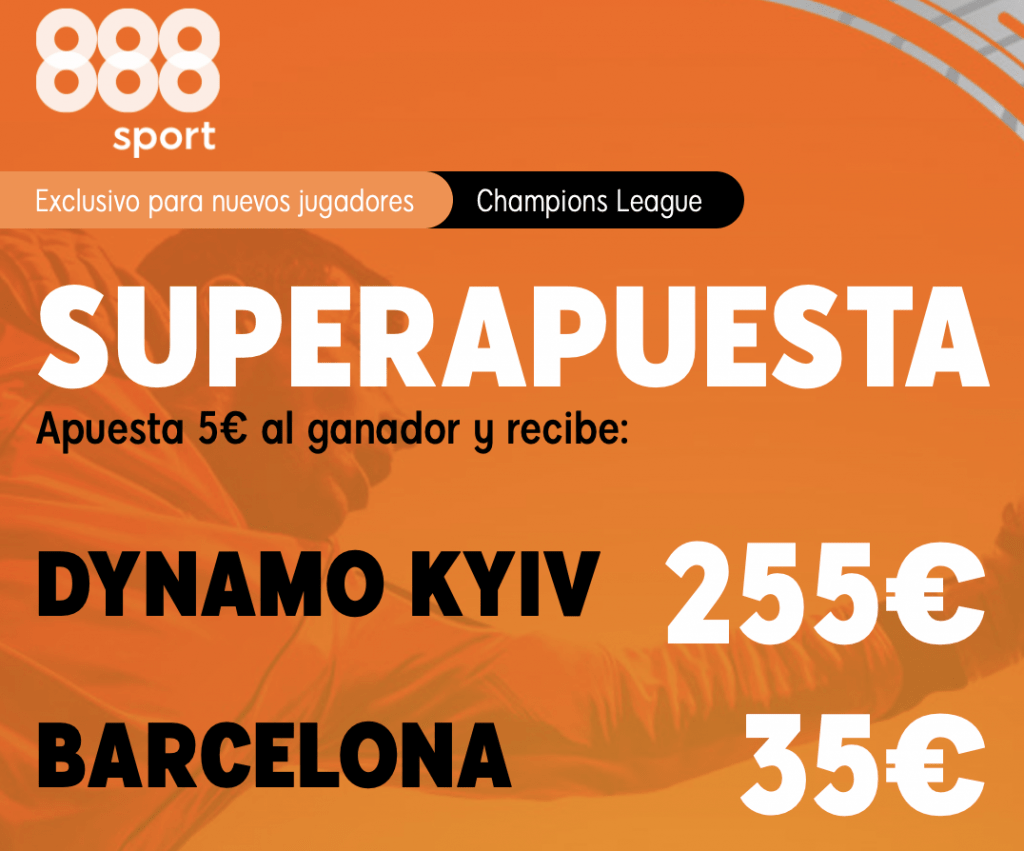 Supercuota 888sport Champions League : Dinamo Kiev - Fc Barcelona