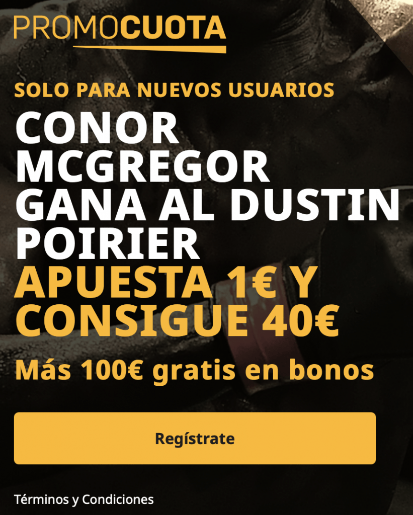 Supercuota betfair UFC : McGregor - Poirier