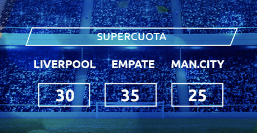 Supercuota Mondobets Premier League : Liverpool - Manchester City