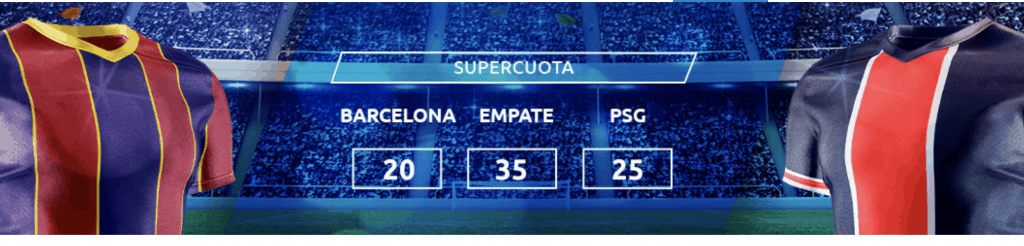 Supercuota Mondobets Champions League : Fc Barcelona - PSG