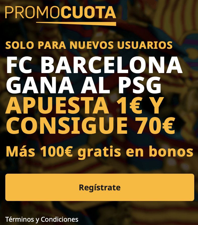 Supercuota betfair Champions League : Fc Barcelona - PSG