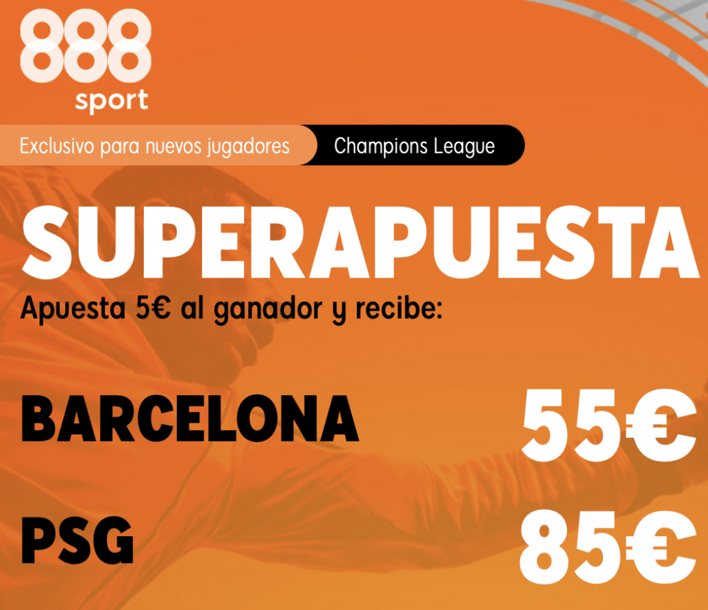 Supercuota 888sport Champions League : Fc Barcelona - PSG.