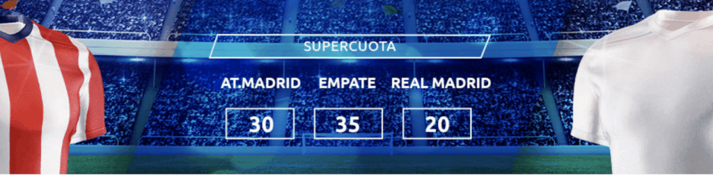 Supercuota Mondobets La Liga : Atlético de Madrid - Real Madrid.