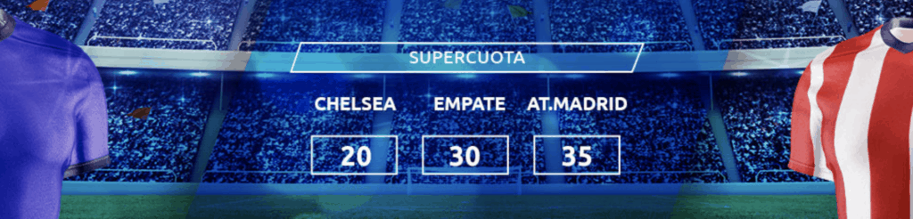 Supercuota Mondobets Champions League: Chelsea - Atlético de Madrid